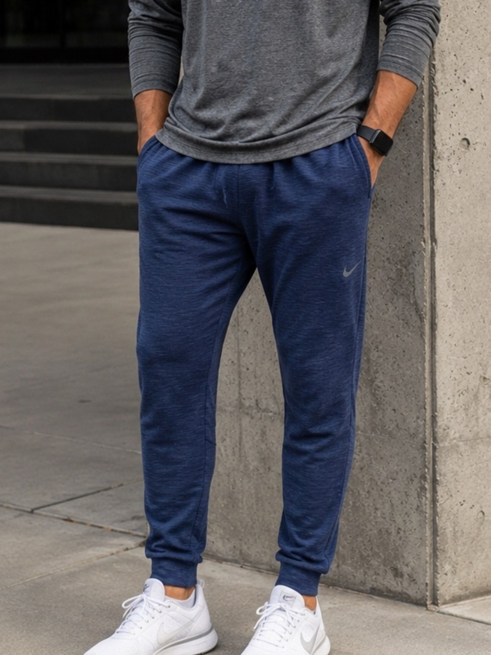 Nike Men’s Dark Navy Textured Training Joggers